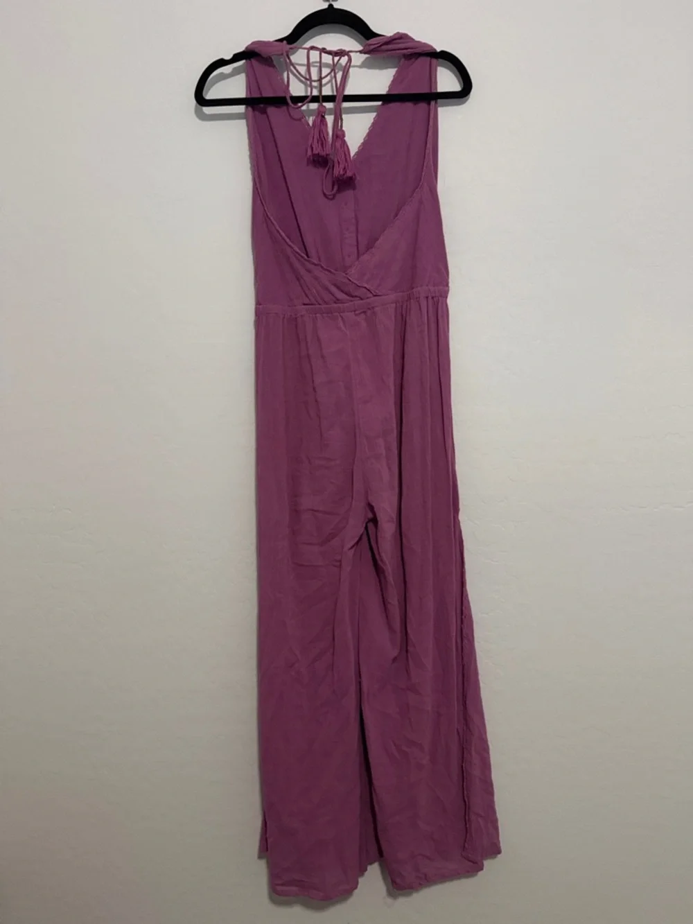 Free People Dusty Rose Backless Button-Front Jumpsuit - Picture 3 of 5
